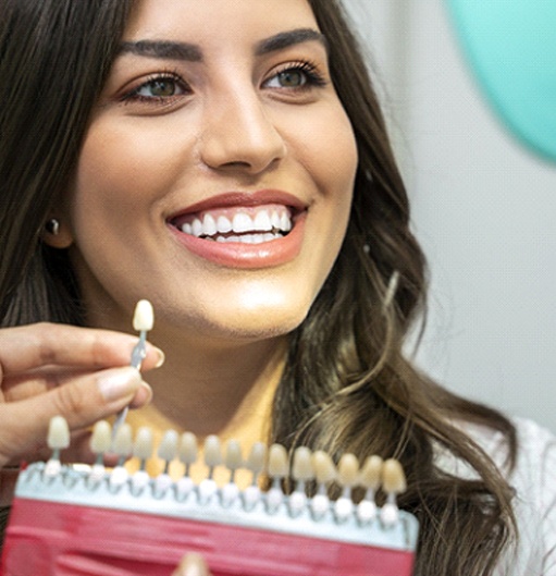 dentist color-matching dental crown in Goodyear