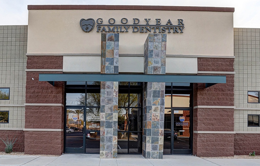 Outside view of Goodyear Family Dentistry dental office building